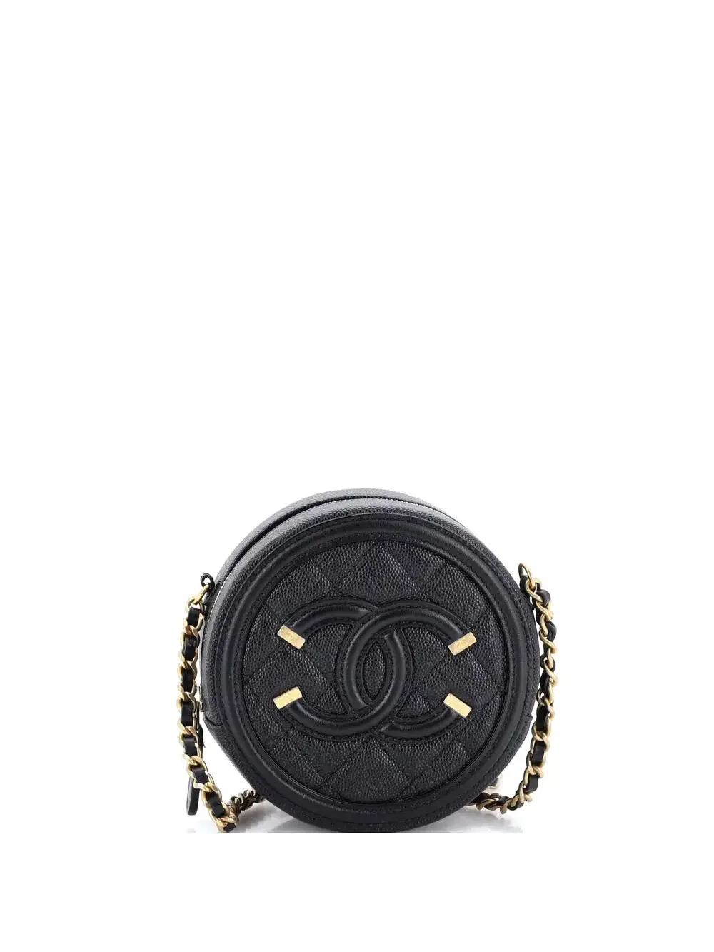 Chanel Filigree Round Clutch With Chain #281991C32B